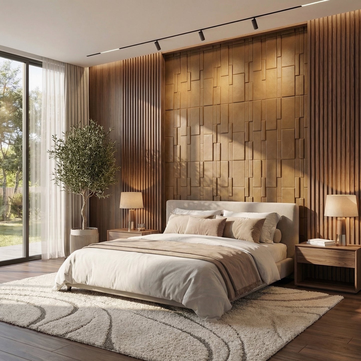 Flux Square 3D Leather Wall Panel