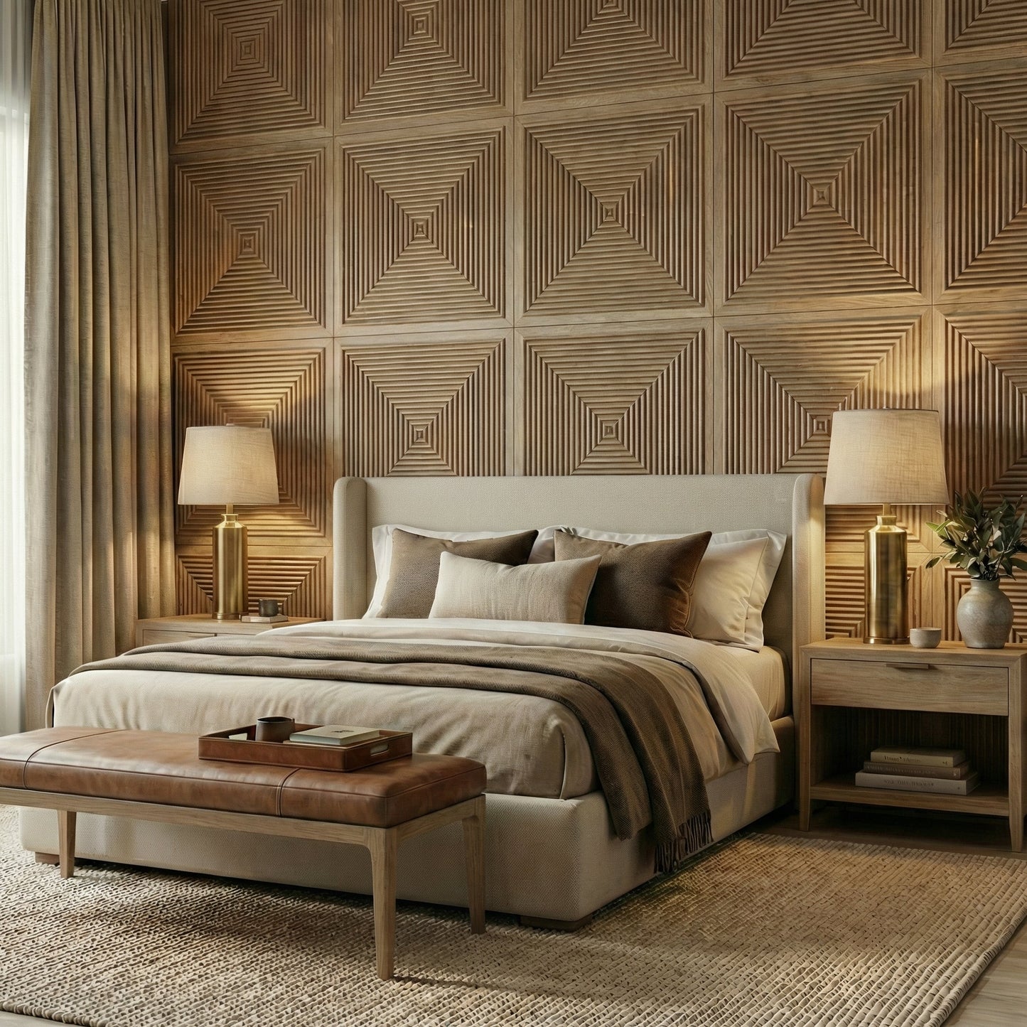 Hyde Modern Grooved Wall Panel