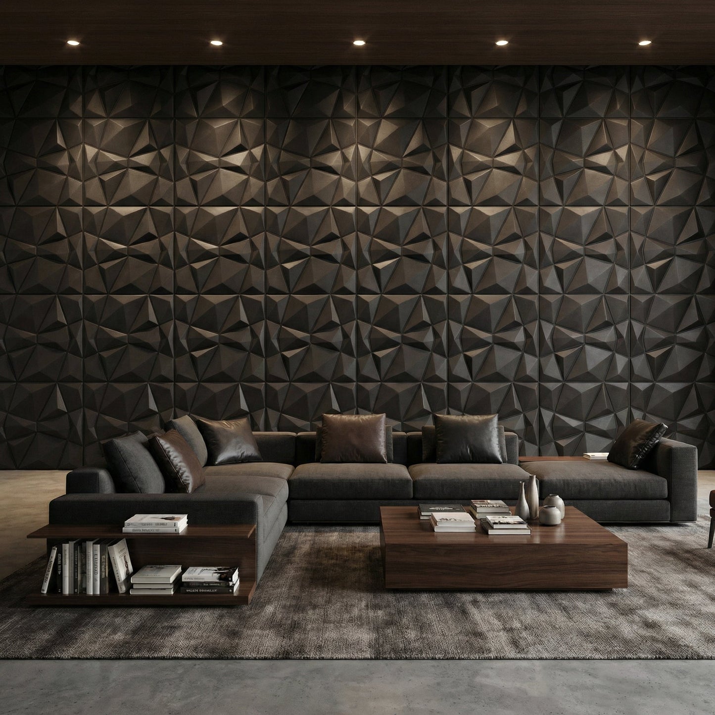 Diamond Fever Square 3D Leather Wall Panel
