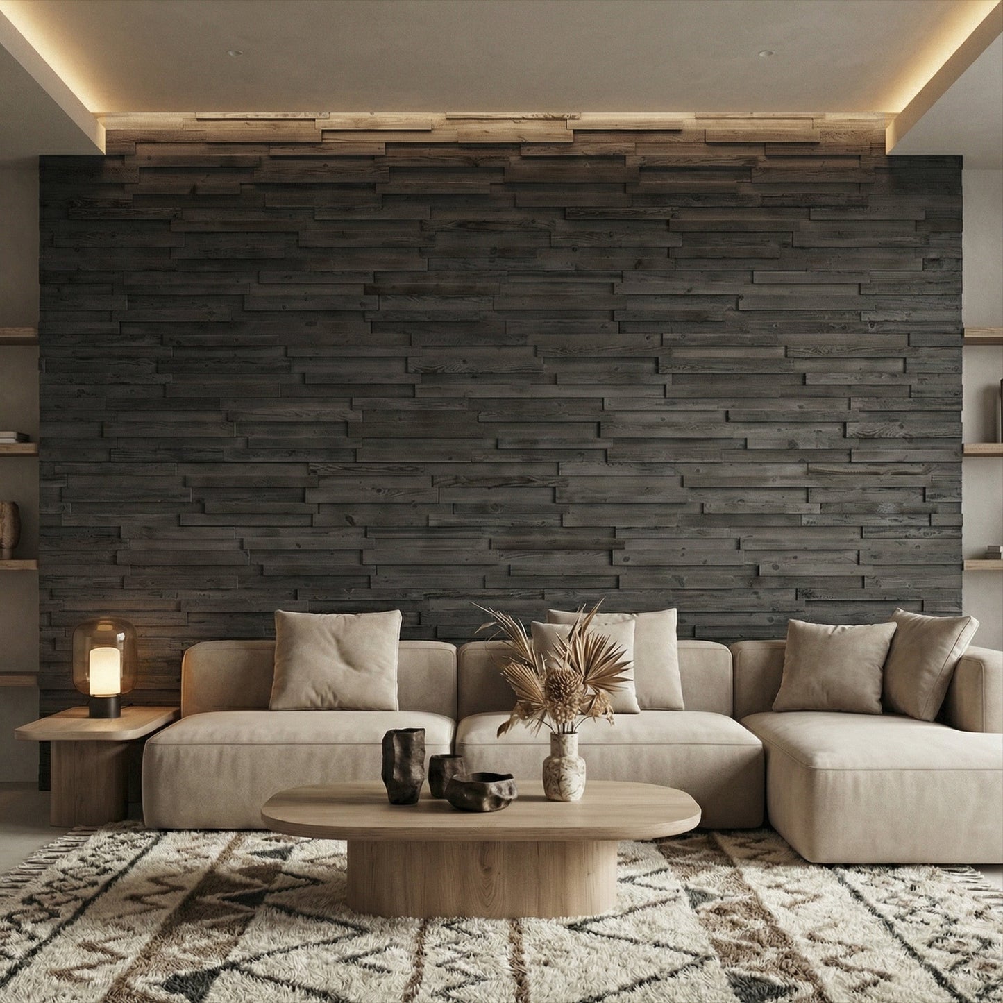 Riko 3D Wood Wall Panel - Grey Tones (Set of 4 or 12)