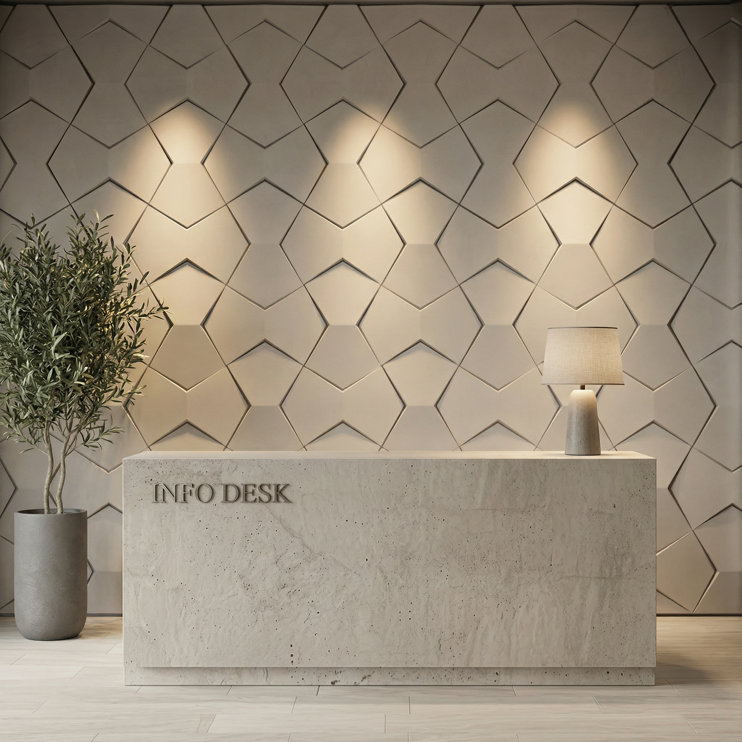 Bowtie Geometric 3D Leather Wall Panel