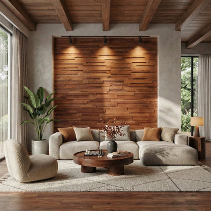 Hori 3D Wood Wall Panel - Brown Tones (Set of 4 or 12)