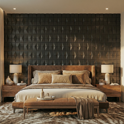 Flawless Square 3D Leather Wall Panel