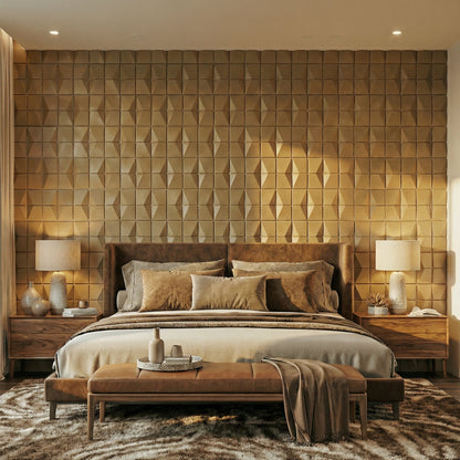 Flawless Square 3D Leather Wall Panel