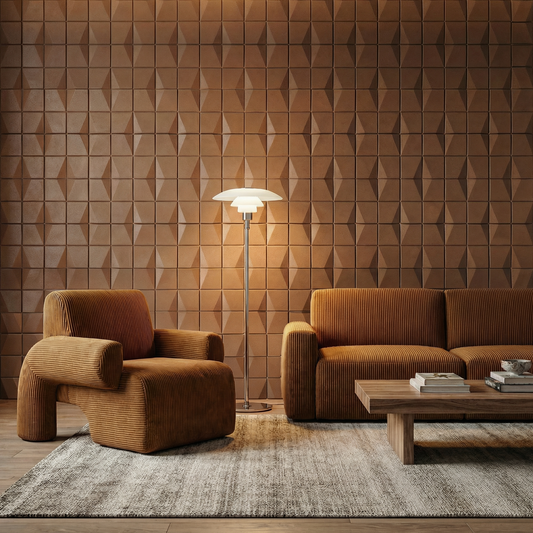 Flawless Square 3D Leather Wall Panel