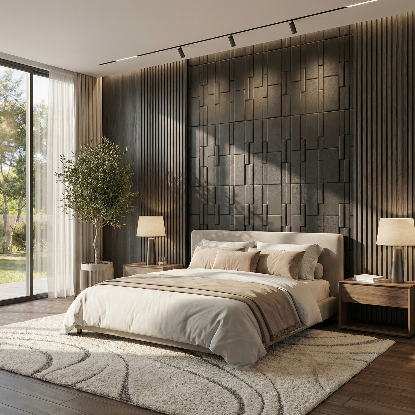 Flux Square 3D Leather Wall Panel