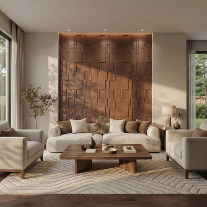 Flux Square 3D Leather Wall Panel