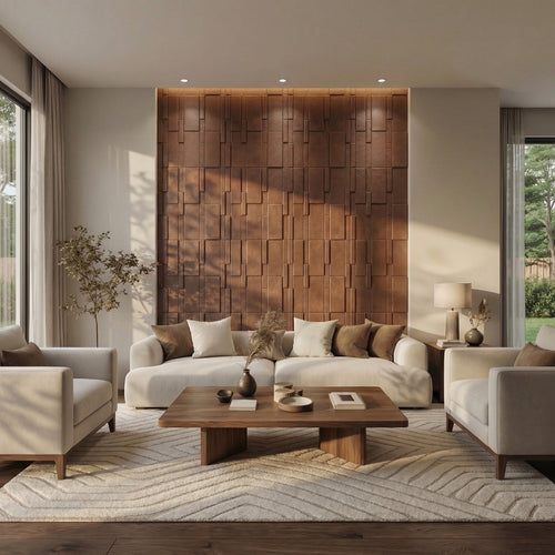 Flux Square 3D Leather Wall Panel