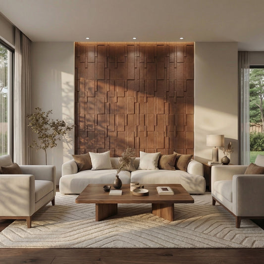 Flux Square 3D Leather Wall Panel