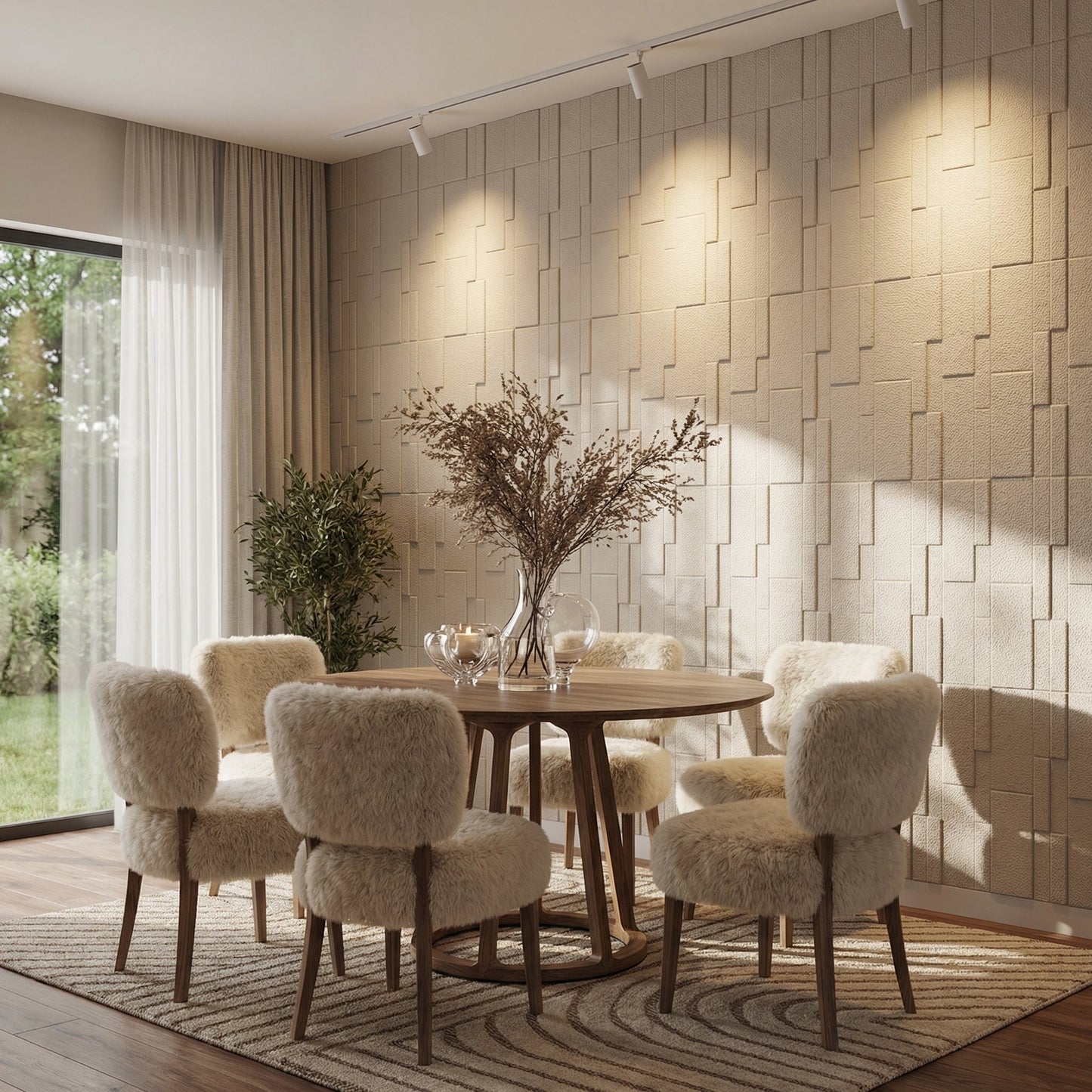 Flux Square 3D Leather Wall Panel