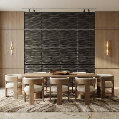 Gnarly Square 3D Leather Wall Panel