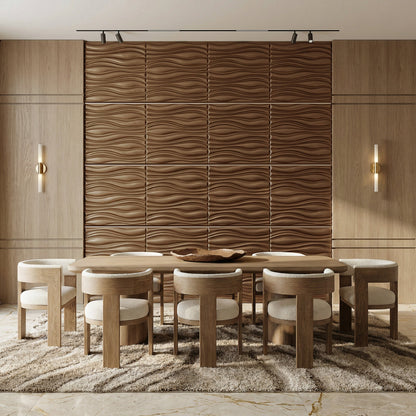 Gnarly Square 3D Leather Wall Panel