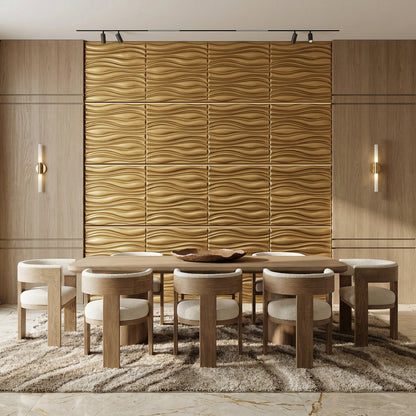 Gnarly Square 3D Leather Wall Panel