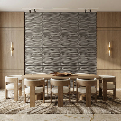 Gnarly Square 3D Leather Wall Panel