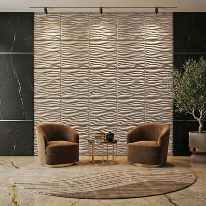 Gnarly Square 3D Leather Wall Panel