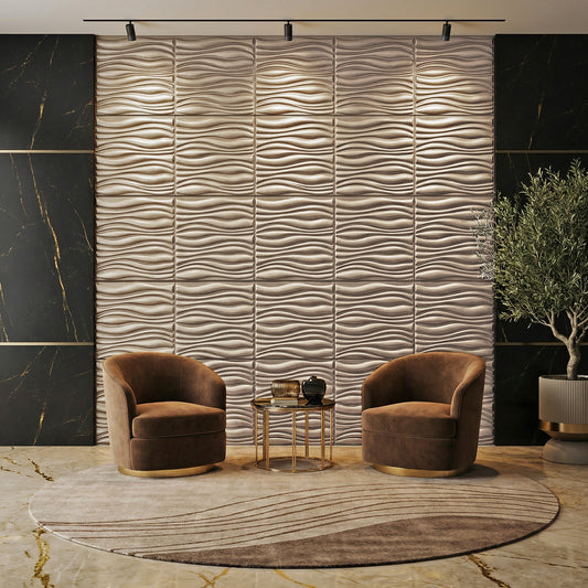Gnarly Square 3D Leather Wall Panel