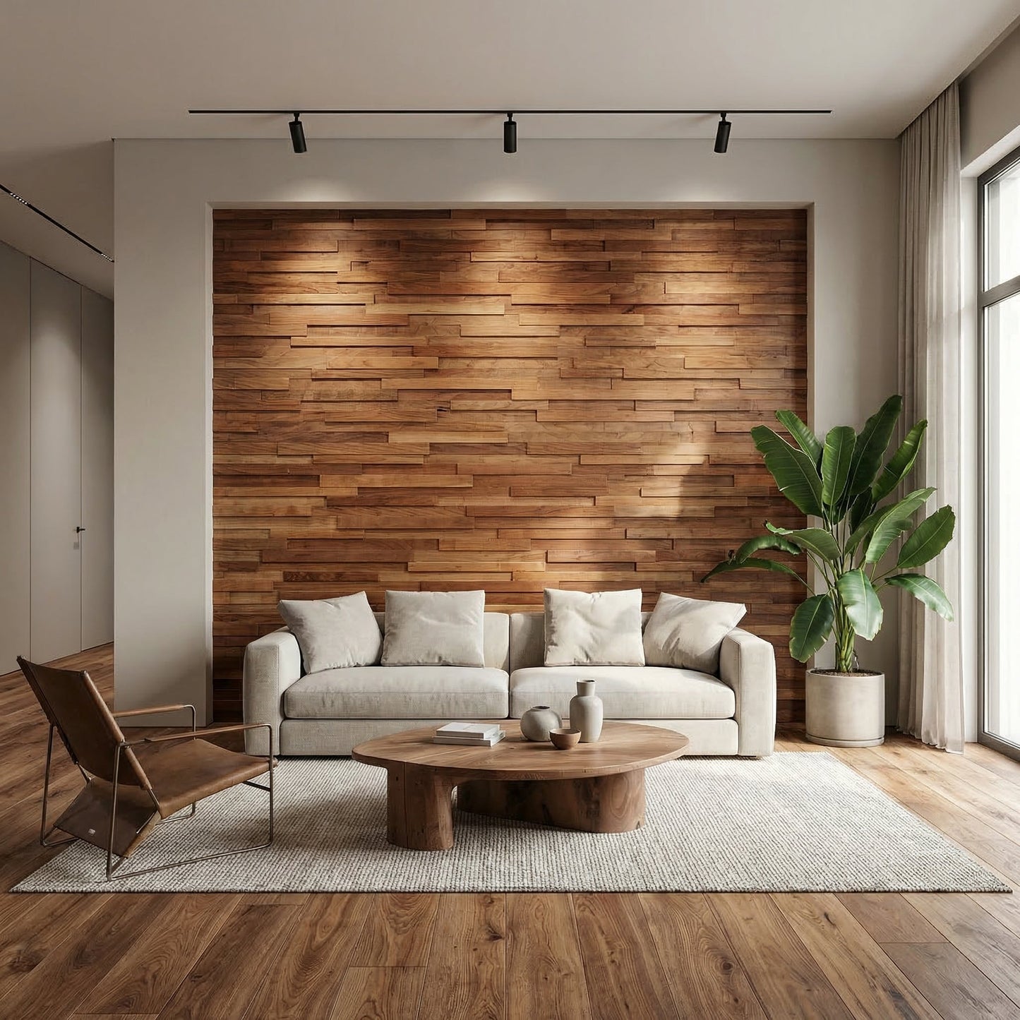 Hori 3D Wood Wall Panel - Brown Tones (Set of 4 or 12)