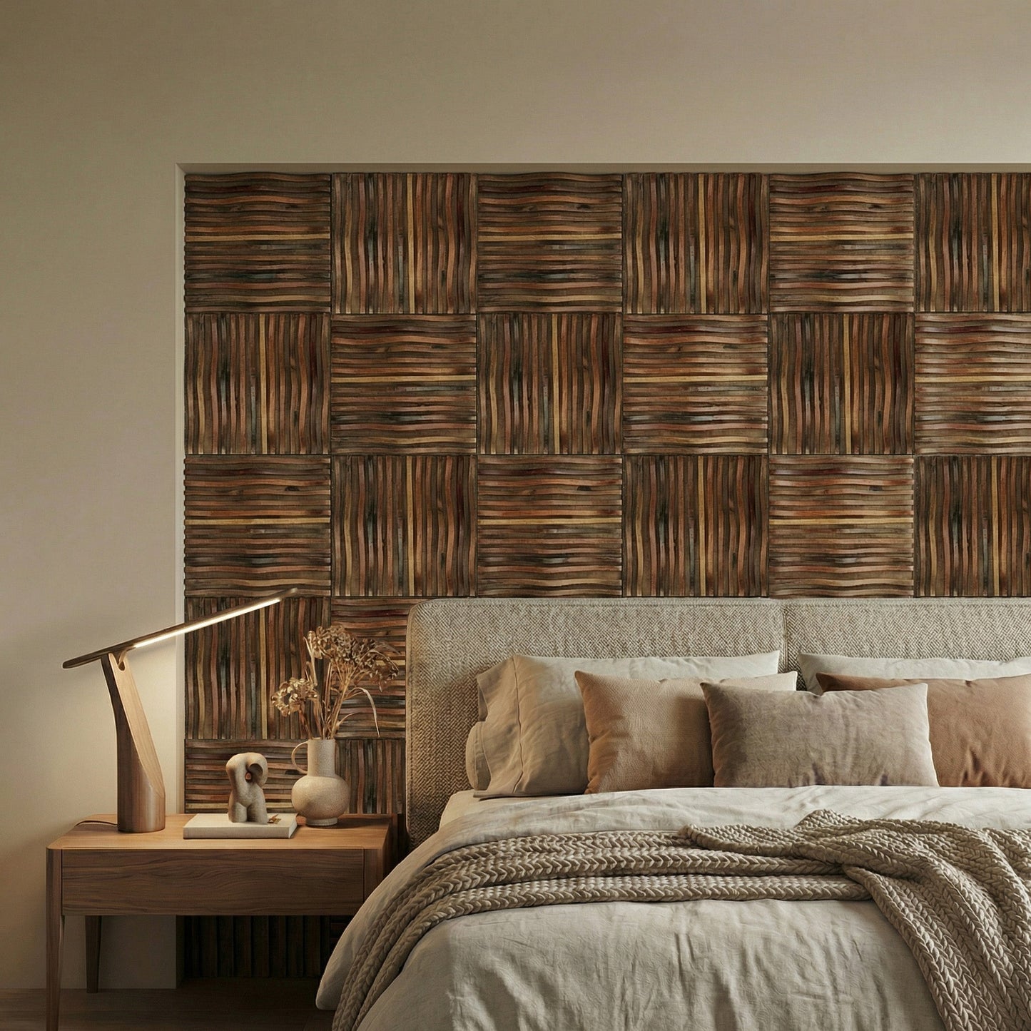 Timber Flow Wood Mosaic Wall Panel