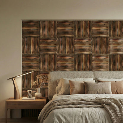 Timber Flow Wood Mosaic Wall Panel