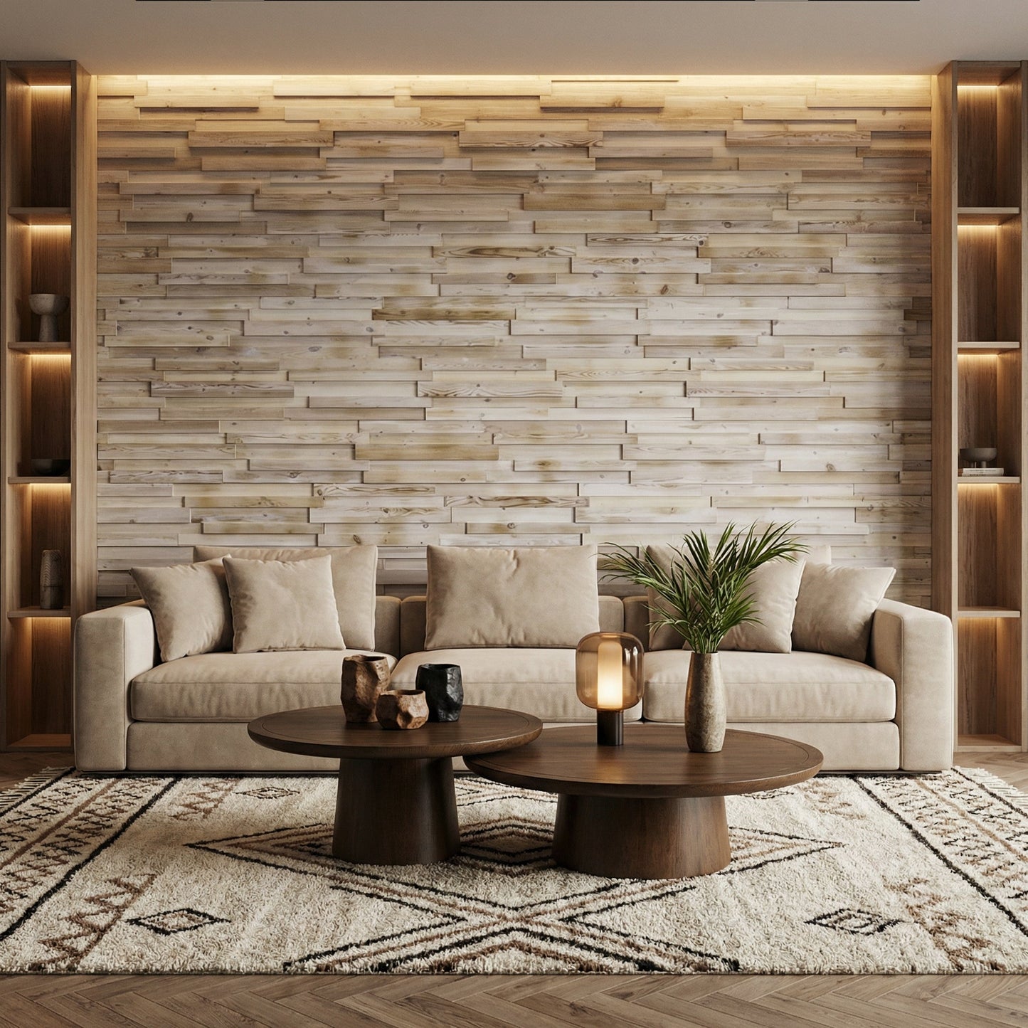 Riko 3D Wood Wall Panel - Grey Tones (Set of 4 or 12)