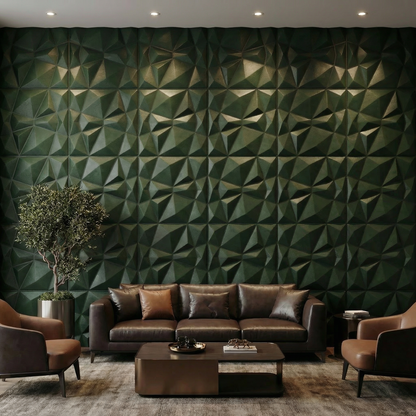Diamond Fever Square 3D Leather Wall Panel
