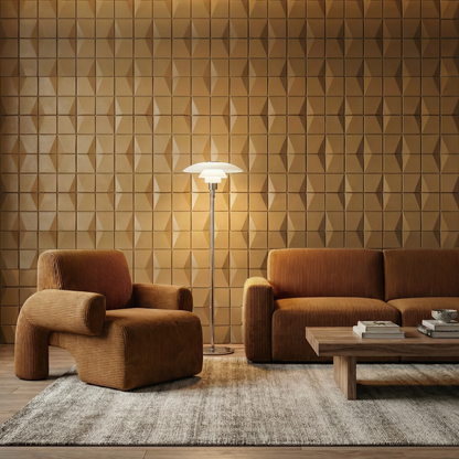 Flawless Square 3D Leather Wall Panel