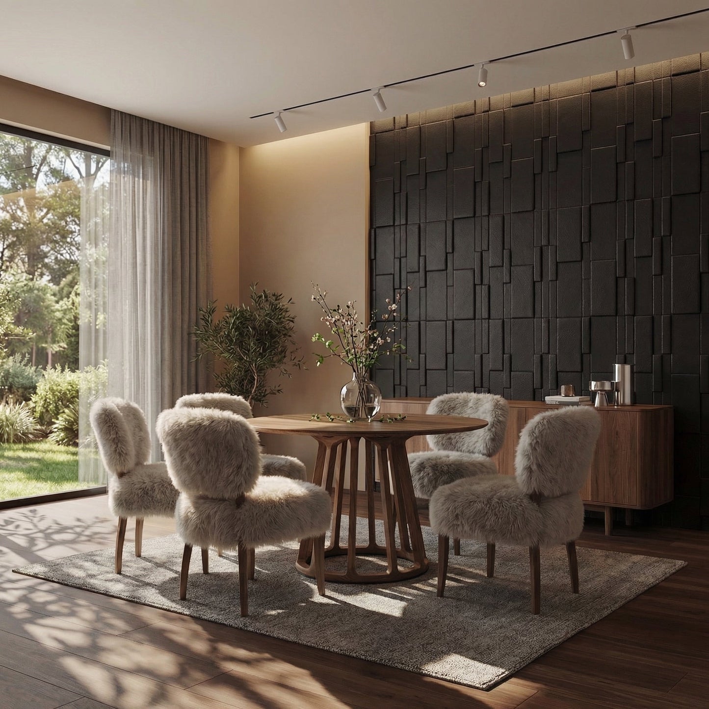 Flux Square 3D Leather Wall Panel
