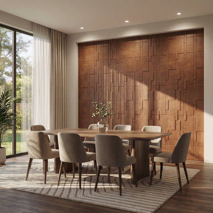 Flux Square 3D Leather Wall Panel