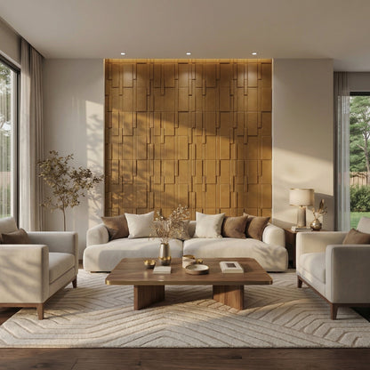Flux Square 3D Leather Wall Panel