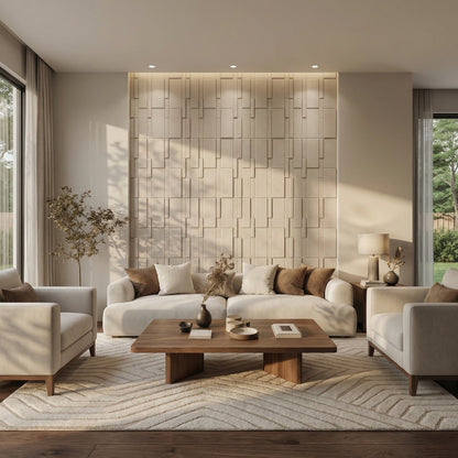 Flux Square 3D Leather Wall Panel