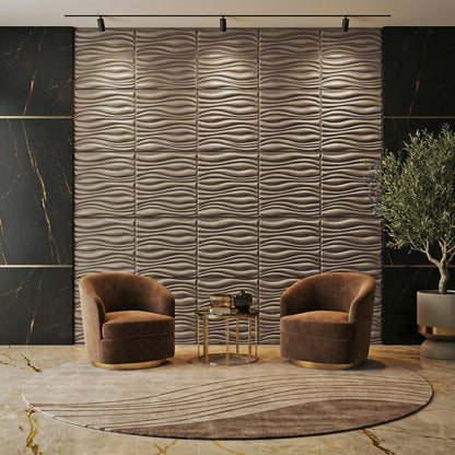 Gnarly Square 3D Leather Wall Panel