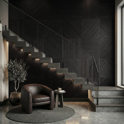 Newton Stained Wooden Wall Panel