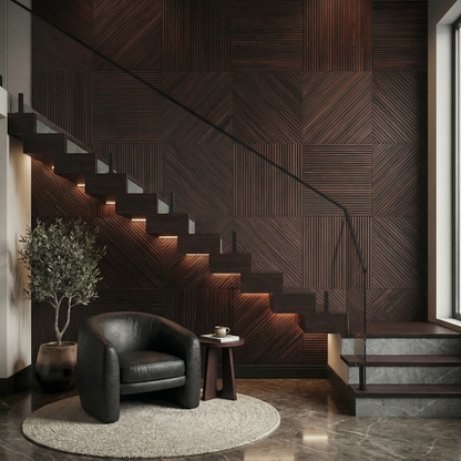 Newton Stained Wooden Wall Panel