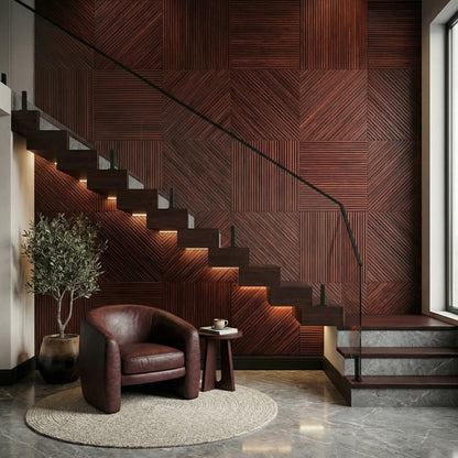 Newton Stained Wooden Wall Panel