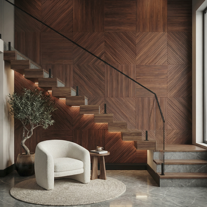 Newton Stained Wooden Wall Panel