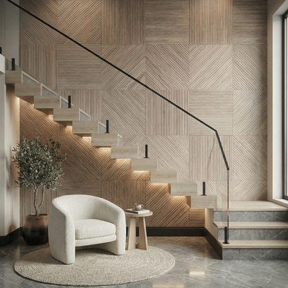 Newton Stained Wooden Wall Panel