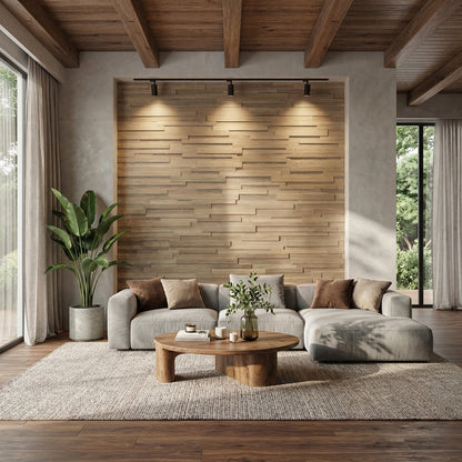 Hori 3D Wood Wall Panel - Brown Tones (Set of 4 or 12)
