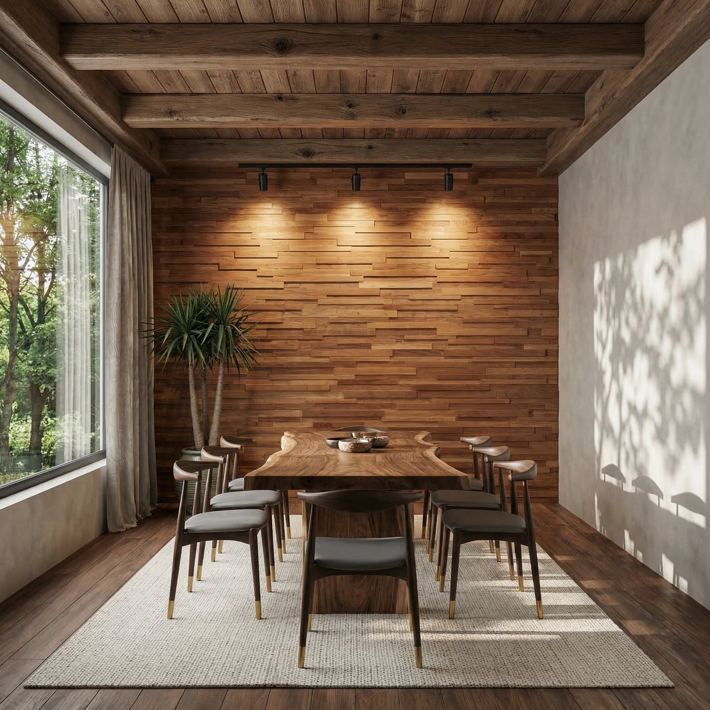 Hori 3D Wood Wall Panel - Brown Tones (Set of 4 or 12)