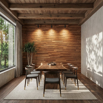Hori 3D Wood Wall Panel - Brown Tones (Set of 4 or 12)