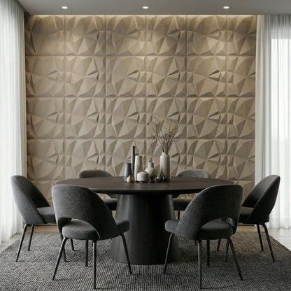 Diamond Fever Square 3D Leather Wall Panel