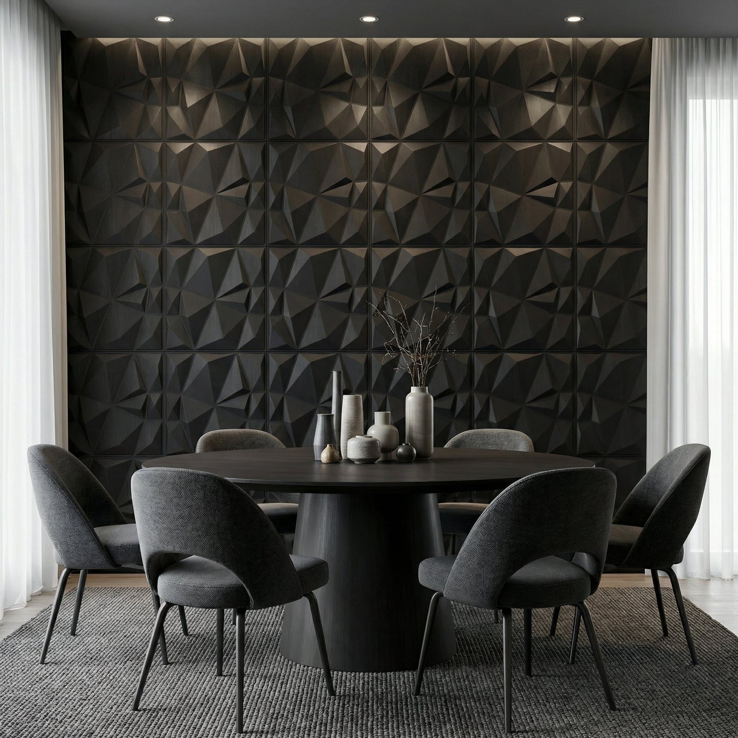 Diamond Fever Square 3D Leather Wall Panel