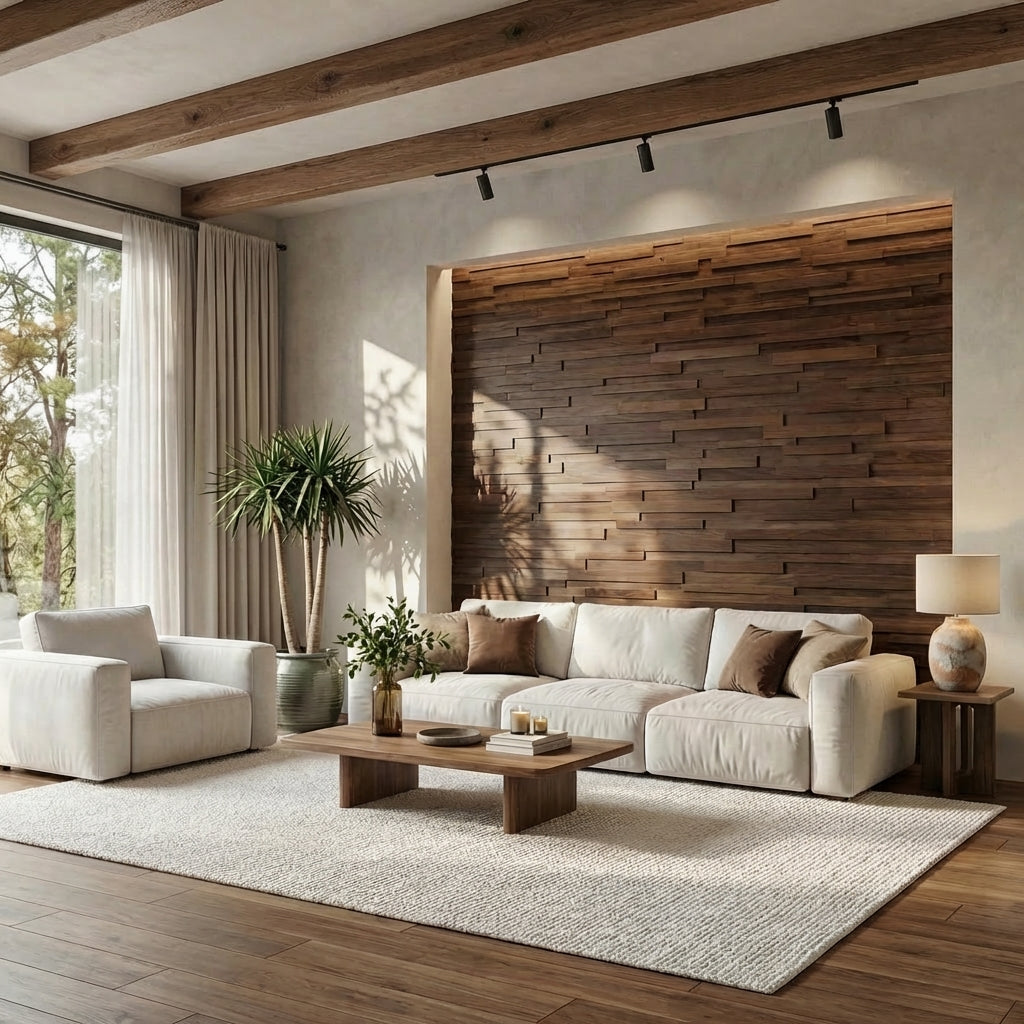 Hori 3D Wood Wall Panel - Brown Tones (Set of 4 or 12)
