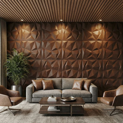 Diamond Fever Square 3D Leather Wall Panel