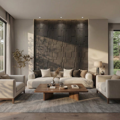 Flux Square 3D Leather Wall Panel