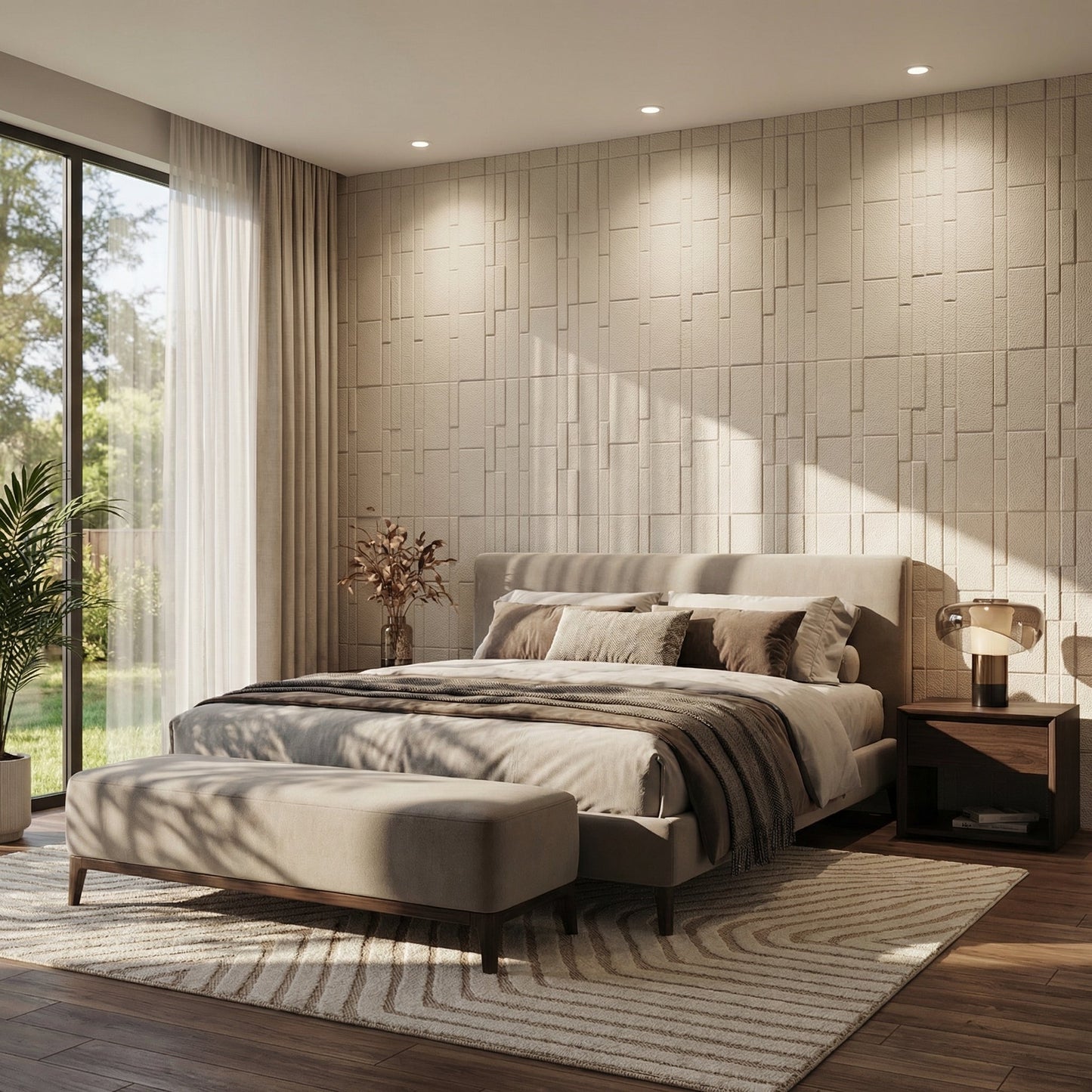 Flux Square 3D Leather Wall Panel
