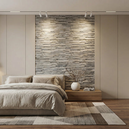 Haku 3D Wood Wall Panel - Brown/Grey Tones (Set of 4 or 12)