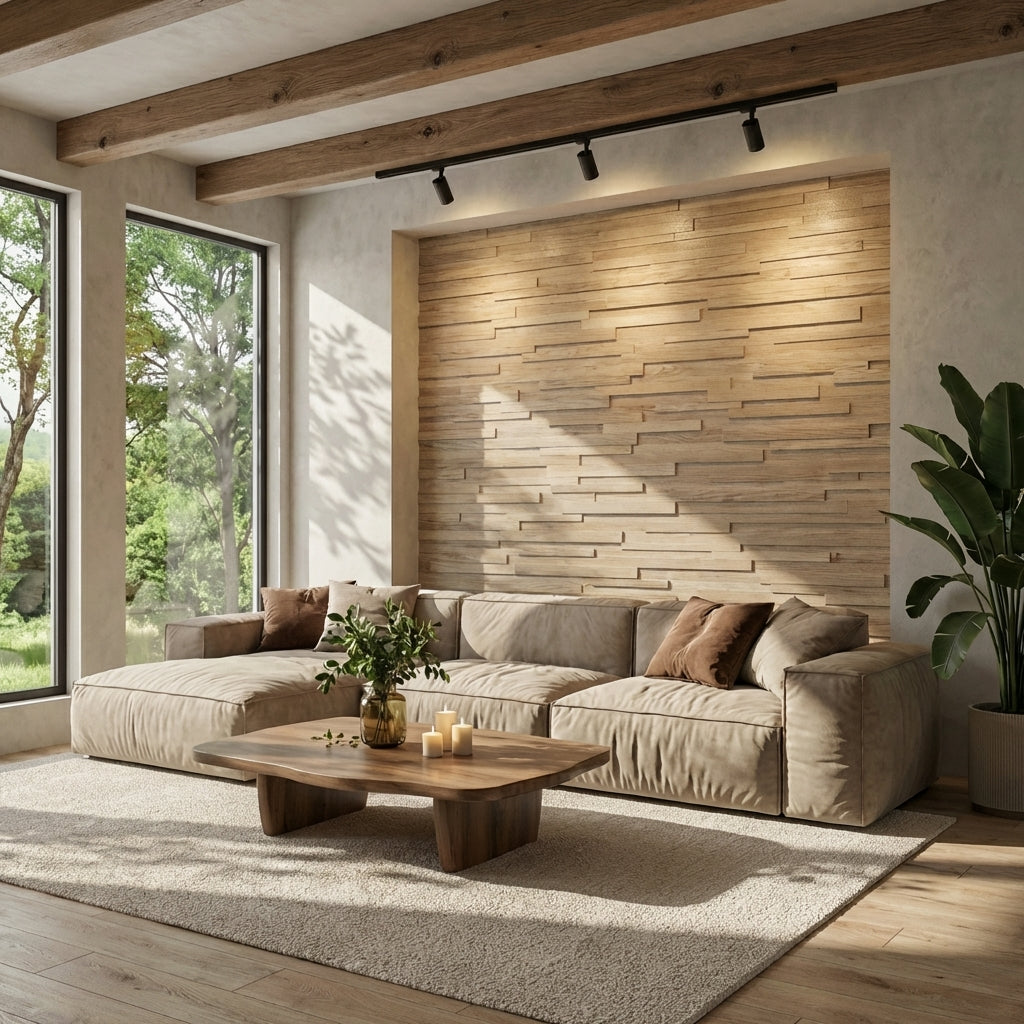 Hori 3D Wood Wall Panel - Brown Tones (Set of 4 or 12)