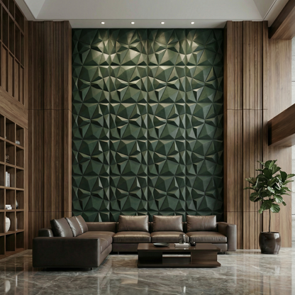 Diamond Fever Square 3D Leather Wall Panel
