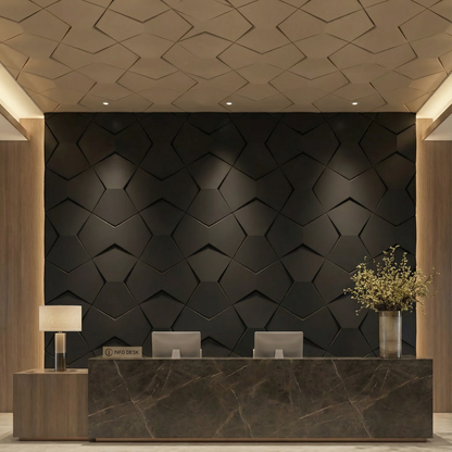 Bowtie Geometric 3D Leather Wall Panel
