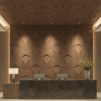 Bowtie Geometric 3D Leather Wall Panel